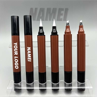Un buen precio. Venta al por mayor 2 en 1 lápiz de ceja y delineador de ojos personalizar Impresión vacío lápiz de ceja y delineador de ojos tubo de contenedor en línea