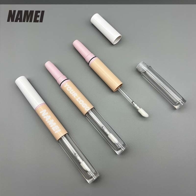 Un buen precio. 2 en 1 Bálsamo labial de doble cara de lujo vacío Bastón de brillo labial recipientes tubo de lápiz labial tubo de brillo labial tubos en línea