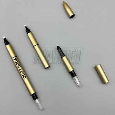 Un buen precio. 3 en 1 OEM ODM diseño personalizado de cejas lápiz molde maquillaje pluma del delineador de ojos embalaje cosmético tubo embalaje cosmético en línea