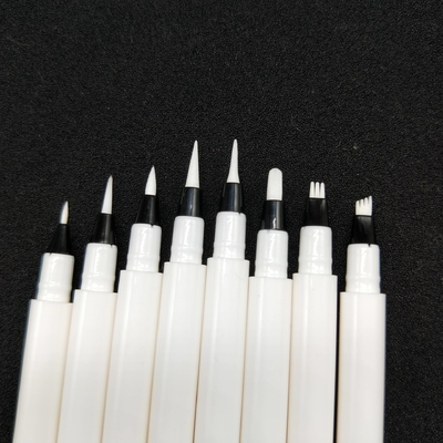 Un buen precio. Venta al por mayor de lápiz de maquillaje de cejas líquido vacío, lápiz de torsión de cejas de color rosa, lápiz de tono de cejas, recipiente de tubo, embalaje con 4 puntas de tenedor en línea