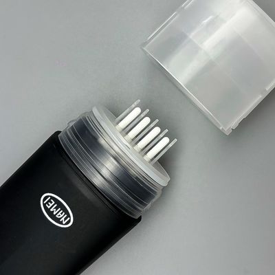 Un buen precio. Contenedor de plástico de colorante de pelo de pluma de embalaje con rodante de pelo de palo y diseño de logotipo personalizado en línea